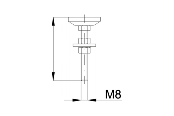 Stellschraube M8x40